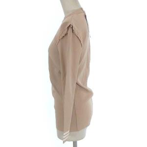 BORDERS at BALCONY 19AW BASIC BORDER TOP リブニット 38 ベージュ