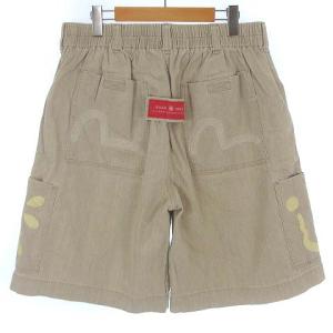 EVISU PARIS パリス 道楽 カーゴ ショート パンツ ショーツ ハーフ プリント ベージュ L
