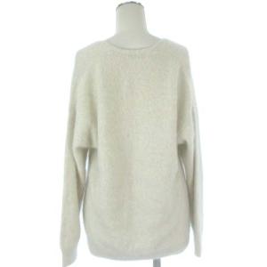 TOMORROWLAND 20SS ウール パール Vネック ニット プルオーバー セーター 長袖 ライトベージュ S トップス