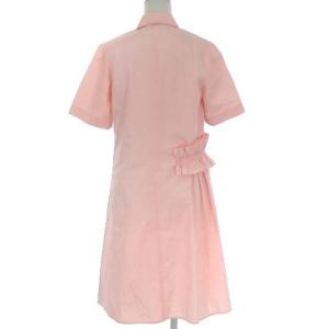 LANVIN PARIS 2FRg StHONORE 近年モデル シャツ ワンピース シャツワンピ プルオーバー ひざ丈 膝丈 ライトポプリン