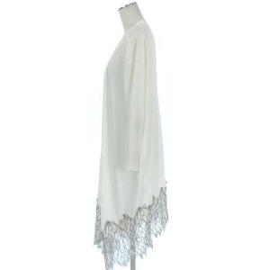 Diagram GRACE CONTINENTAL 17SS ロング カーディガン レーヨン レース 七分袖 ホワイト 36