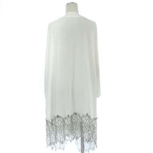 Diagram GRACE CONTINENTAL 17SS ロング カーディガン レーヨン レース 七分袖 ホワイト 36