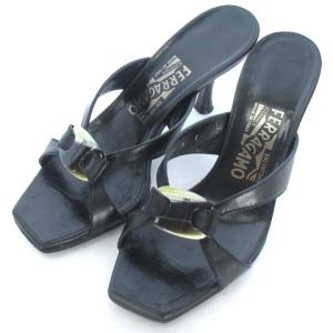 ミュール ヴァラ スクエアトゥ レザー ブラック 6