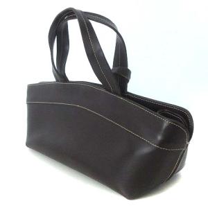 FURLA レザー ハンド バッグ ブラウン