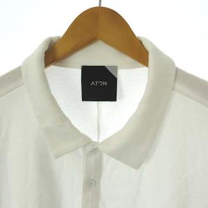 ATON 21SS FRESCA PLATE POLO SHIRT ポロシャツ 6 白