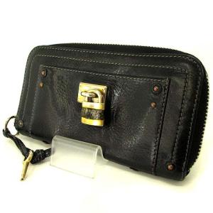 Chloe パディントン ラウンドファスナーロングウォレット ブラック