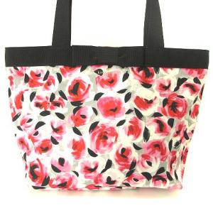 薔薇リボントートバッグ ピンク