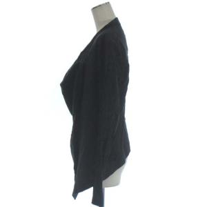 Helmut Lang カシュクールシャツジャケット ニット切替 0 黒