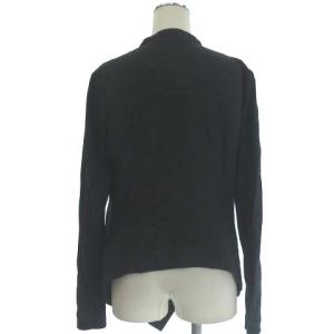Helmut Lang カシュクールシャツジャケット ニット切替 0 黒