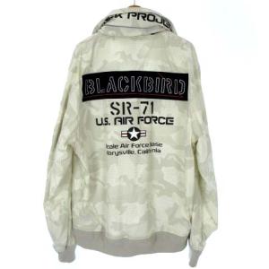 AVIREX 20SS ブラックバード スタンドジップ ジャケット ホワイト