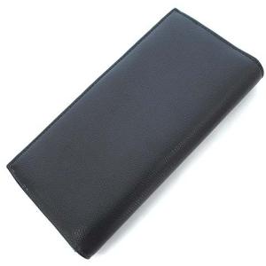 EMPORIO ARMANI 長財布 フラップ 二つ折り レザー イーグル ロゴ プレート 金具 ブラック 黒