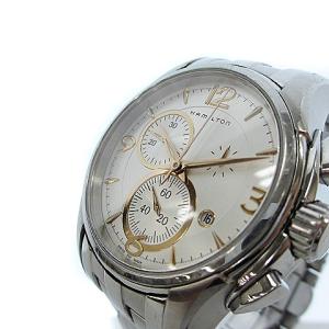 Hamilton ジャズマスター クロノグラフ 腕時計 デイト クォーツ SS シルバー文字盤