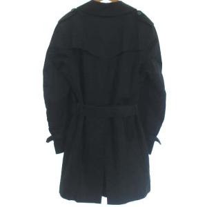 TOMORROWLAND 千鳥格子トレンチコート 46 ブラック