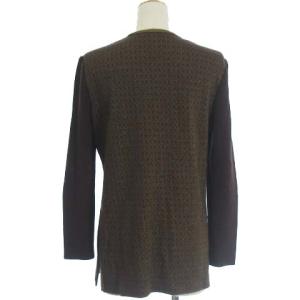 YVES SAINT LAURENT ニット カーディガン ラメ 金ボタン M ブラウン