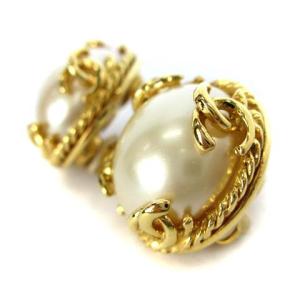 CHANEL ヴィンテージ 95A イヤリング ココマーク フェイクパール ゴールド