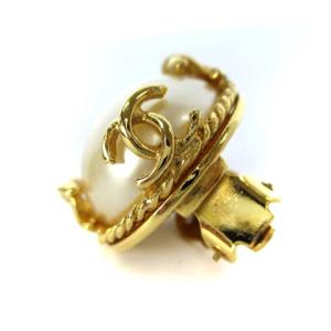 CHANEL ヴィンテージ 95A イヤリング ココマーク フェイクパール ゴールド