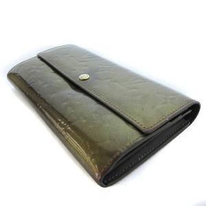 LOUIS VUITTON M93668 モノグラム ヴェルニ ポルトフォイユ サラ パテント レザー エナメル ジーヴル