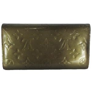 LOUIS VUITTON M93668 モノグラム ヴェルニ ポルトフォイユ サラ パテント レザー エナメル ジーヴル