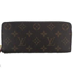 M61298 モノグラム ポルトフォイユ クレマンス ラウンドファスナー ローズバレリーヌ ブラウン