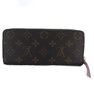 LOUIS VUITTON M61298 モノグラム ポルトフォイユ クレマンス ラウンドファスナー ローズバレリーヌ ブラウン