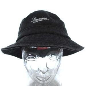 Supreme 21SS Twill Crusher デニム バケット ハット 帽子 ロゴ 刺繍 ブラック