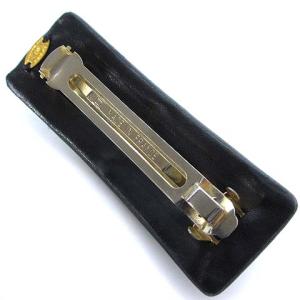 CHANEL ココマーク バレッタ レザー シルバー金具 黒