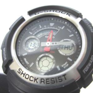 CASIO G-SHOCK AW-590 腕時計 アナデジ クォーツ SS 黒文字盤 ブラック 黒