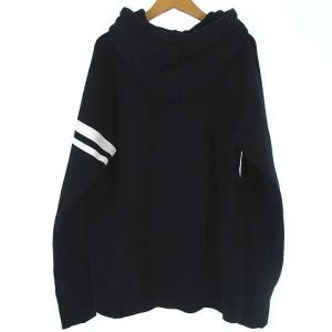 桃太郎ジーンズ MOMOTARO JEANS 美品 07-113 21AW 出陣 スウェット パーカー 裏毛 L ブラック ジャパンブルー