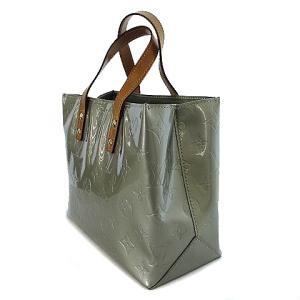 LOUIS VUITTON M91145 モノグラム ヴェルニ リードPM トートバッグ シルバーグレー