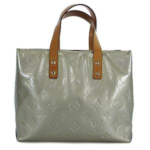 LOUIS VUITTON M91145 モノグラム ヴェルニ リードPM トートバッグ シルバーグレー