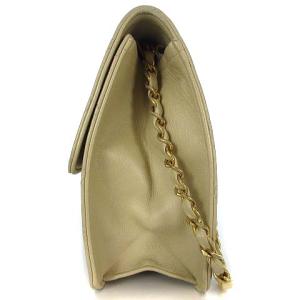 CHANEL ココマーク ラムスキン マトラッセ シングルチェーン ショルダー バッグ アイボリー