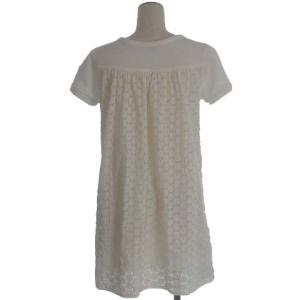 MONCLER ABITO DRESS ロゴ刺繍スウェットワンピース ホワイト