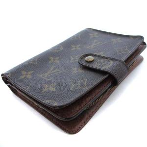 LOUIS VUITTON M61207 モノグラム ポルトパピエ ジップ 二つ折り 財布 ホック ラウンドファスナー ブラウン