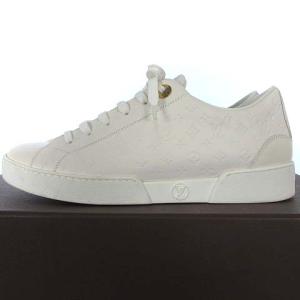 LOUIS VUITTON モノグラム レザー スニーカー ホワイト 36 白