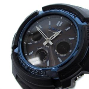 CASIO G-SHOCK AWG-M100A MULTIBAND6 腕時計 ソーラー アナデジ ブラック ブルー