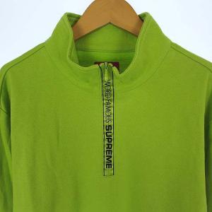Supreme 17AW World Famous Half Zip Pullover プルオーバー M 黄緑
