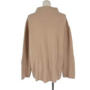 Drawer 美品 アゼ ハイネック ニット セーター プルオーバー ウール カシミヤ混 ベージュ 2
