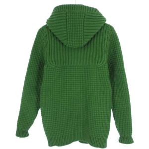 Bark ニット ダッフル コート フード トグルボタン ウール グリーン