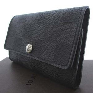 LOUIS VUITTON N62662 ダミエ グラフィット ミュルティクレ 6 キーケース グレー ブラック