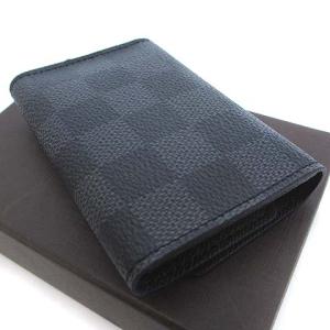 LOUIS VUITTON N62662 ダミエ グラフィット ミュルティクレ 6 キーケース グレー ブラック