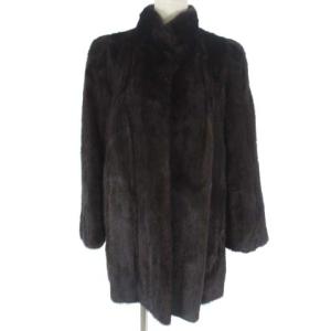 金サガ ミンクファー コート 毛皮 ブラウン 茶 アウター ECR15
