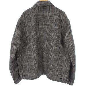 AURALEE 17AW ジャケット グレンチェック ダブルフェイス S グレー