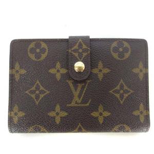 LOUIS VUITTON M61667 モノグラム コンパクトジップ二つ折り財布 ブラウン