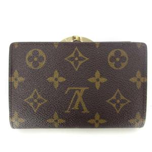 LOUIS VUITTON M61667 モノグラム コンパクトジップ二つ折り財布 ブラウン