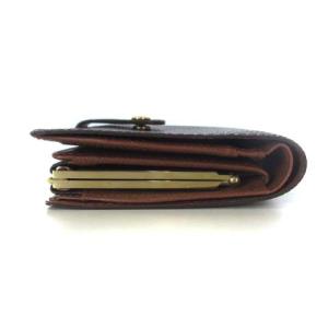 LOUIS VUITTON M61667 モノグラム コンパクトジップ二つ折り財布 ブラウン