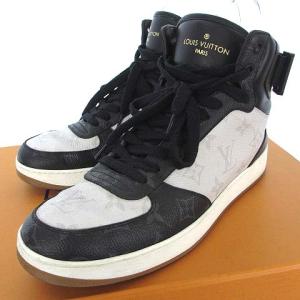LOUIS VUITTON 1A44VO RIVOLI SNEAKER BOOT レースアップ モノグラム キャンバス 切替