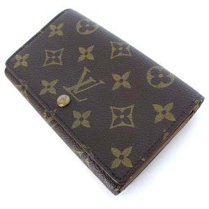 M61730 モノグラム ポルト モネ ビエ トレゾー 財布 二つ折り L字ファスナー ブラウン 茶 ウォレット