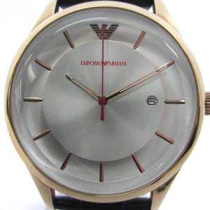 RAMBDA AR-11131 ラムダ 腕時計 クォーツ デイト アナログ クロコ型押し レザーバンド シルバー文字盤