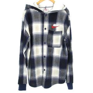 Supreme xNIKE 18AW Plaid Hooded Sweatshirt AR5572-410 S