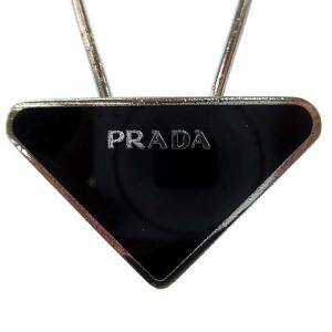 M713 キーリング キーホルダー チャーム 三角 トライアングル ロゴ ブラック シルバー 黒 銀 AA